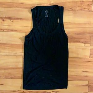 Black racerback tank top